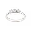 Sterling Silver 0.50ct Three Stone Engagement Ring sizes J to V (U)