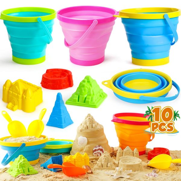 TOY Life Beach Toys, Sand Toys, Sandbox Toys, Beach Toys for Toddlers 1-3, Beach Toys for Kids Ages 4-8, Sand Toys for Toddlers 1-3, Beach Buckets for Kids, Sand Toys for Kids Ages 4-8, Kids Beach Toy