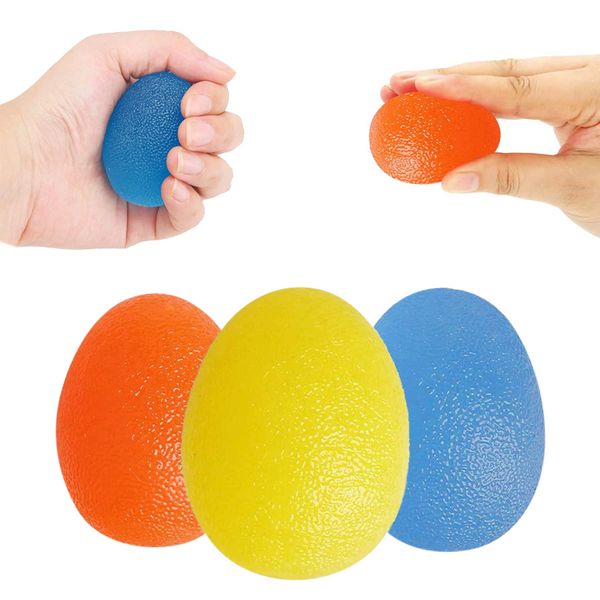 ICOUVA Gel Hand Balls [3PCS], Therapy Exercise Gel Squeeze Balls for Arthritis Hand,Finger,Grip Strengthening and Stress Relief