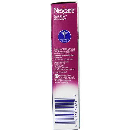 Nexcare Steri-Strip Wound Closure, Breathable Strips Hold Small Wounds Firmly Closed, Great After Sutures or Staples - 30 Wound Closures