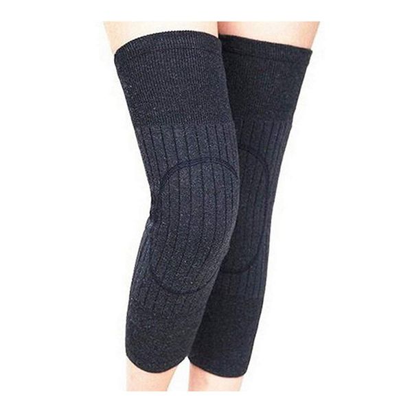 Ericotry Unisex Winter Warm Thicken Cashmere Wool Knee Brace Support Pads Leg Warmers Thin Knee Sleeves for Men and Women Sports and Daily Wear (Dark Grey)