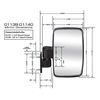 Cipa 01140 Golf Cart Side View Mirror