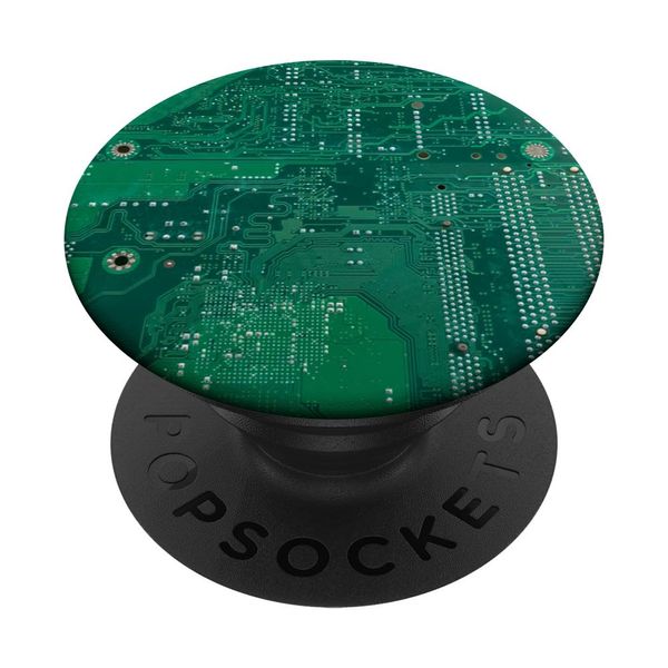 Motherboard Microchip Circuit Green IT Computer Background PopSockets Swappable PopGrip