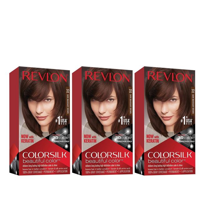 REVLON Colorsilk Beautiful Color Permanent Hair Color with 3D Gel Technology ...