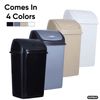 Superio Large Kitchen Swing Top Trash Can - 13 Gallon, 2 Pack White