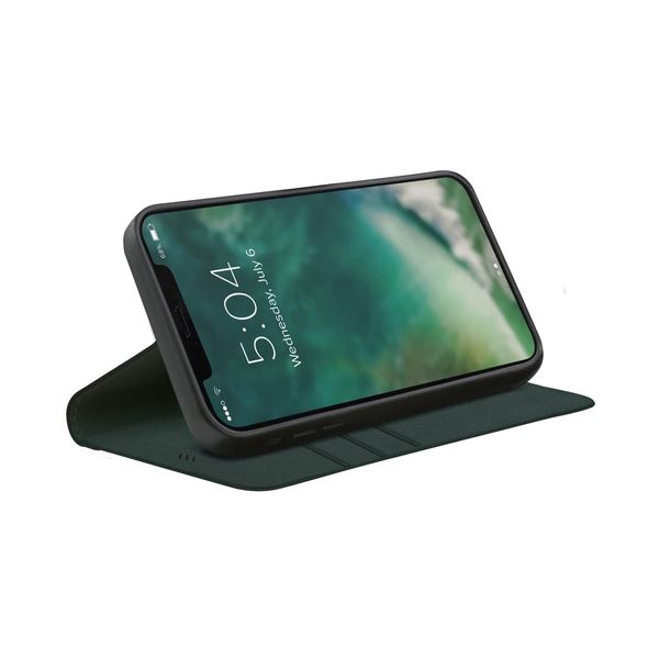Xqisit Eco Wallet for iPhone 12 Pro Max 6.7 in Green Case with Stand Function
