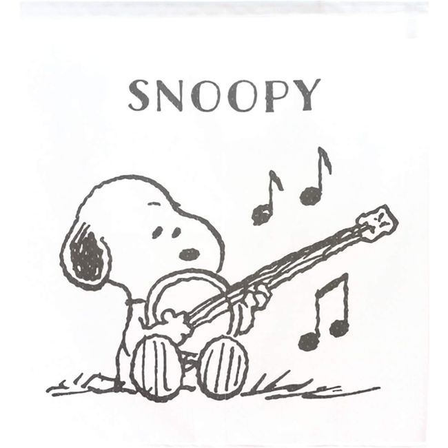 Noren Kobo 93883 Noren Snoopy Peanuts SNOOPY Series Print Half Noren, Width 33.5 x Length 35.4 inches (85 x 90 cm), Mandolin