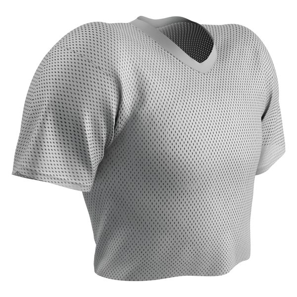 CHAMPRO Men's Standard Porthole Mesh Adult Practice Football Jersey, White, X-Large