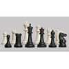 The Marshall Library Series Plastic Chess Pieces - 2.875" King (Black & White)