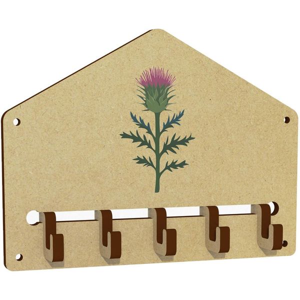 Azeeda 'Single Scottish Thistle' Wall Mounted Key Hooks/Holder (WH00091506)