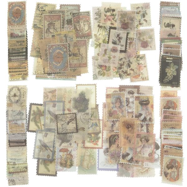 240 Stk Scrapbooking Sticker Set,Vintage Scrapbooking Aufkleber Papier Sticker Set,Vintage Washi Aufkleber Selbstklebend Streifen Scrapbooking Aufkleber Dekorativ Sticker für DIY Scrapbook