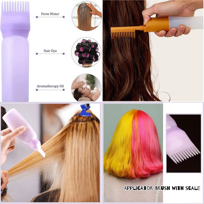 Root Comb Applicator Bottle Perming Tools Hair Dye Applicator Brush for  Home