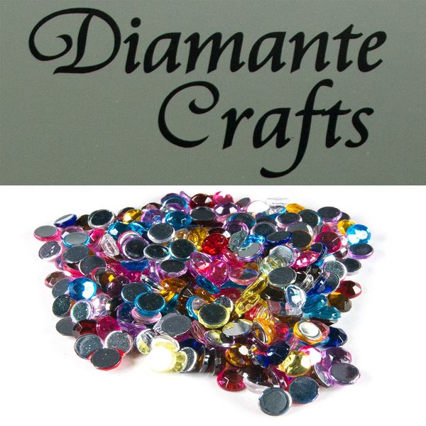 200 x 5mm Mixed Colours Round Diamante Loose Rhinestone Gems created exclusively for Diamante Crafts