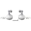 CRL MP6208 Porcelain and Chrome Mirror Pivots Pair