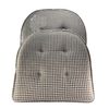 Sweet Home Collection Houndsooth Memory Foam Chair Pads, Brown, 2-Pack