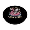 Fun Fact I Don’t Care Skeleton Float Design Retro Summer PopSockets Adhesive PopGrip