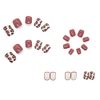 Set of 24 Nail Tips Leopard Nails Fake Nails For Taking Photos, Weddings, Coming-of-Age Ceremonies, Parties, After-Parties, Etc. Pearl Rhinestones