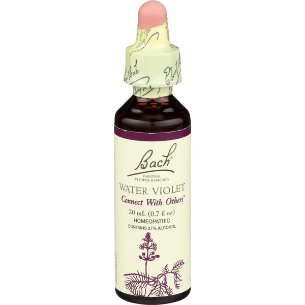 Bach Original Flower Remedies, Water Violet - Connect with Others - Natural Homeopathic Flower Essence for Emotional Balance - Vegan, Gluten Free, Sugar Free - 20mL Dropper