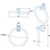 Croydex Sutton Wall Mounted Towel Ring with Zinc Alloy Construction, Chrome