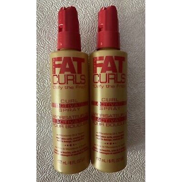 2 X Samy Fat Curls Defy the Frizz Curl Reactivating Spray Macadamia Taurine 6 Oz