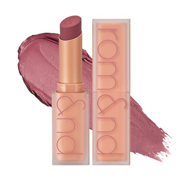 rom&nd ZERO MATTE LIPSTICK, 22 MAUVE BEANS, Soft & Blurry, Labbra alla moda, K-Beauty, Nude Lips, Nessuna ruvida, Colore intenso, altamente pigmentato