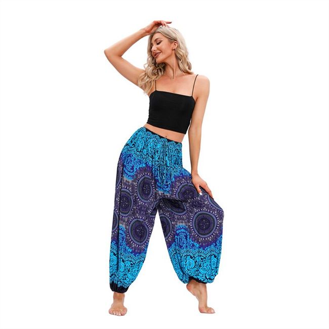 Women Boho Yoga Pants Hippie Harem Pantalones De Mujer Spodnie Damskie High  Waist Baggy Pantalon Taille Haute Pour Femme Zumba