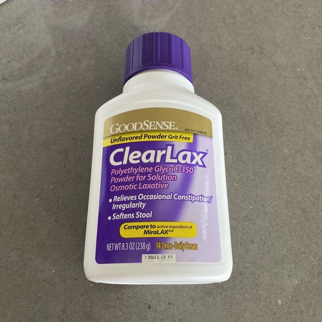 GoodSense Clearlax Polyethylene Glycol Osmotic Laxative Powder 8.3oz | Exp 03/25