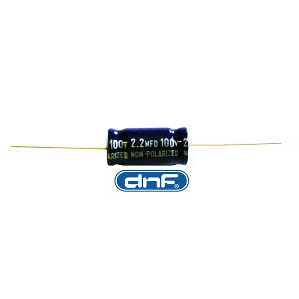2.2 MFD Axial Electrolytic Non-Polar Capacitor 100 VOLT - FREE SAME DAY SHIPPING