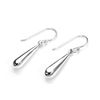 Sterling Silver Hollow Elongated Drops Dangle Earrings/Dangly/Drop
