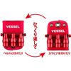 VESSEL QB-10B3RR Limited Quick Catcher, 3 Row Holder, Red