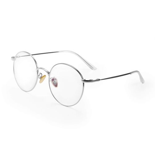 Aroncent Blue Light Reduction Glasses, Round, Antique, Stylish, PC Glasses, Women's, Portable, Lightweight, Case Storage, Portable, Suitable for TVs and Computers, Friends, Colleagues, Boyfriends, Girlfriends, Family Gift, sliver