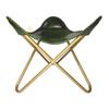 Green Handmade Leather Openable Foot Stool Office Relaxing Ottoman Comfy Stool