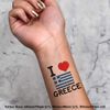 4 x 'I Love Greece' Temporary Tattoos (TO00046931)