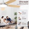 Ceiling Fans with Lights,52 Inch Smart Ceiling Fans with Dimmable LED Light Comp