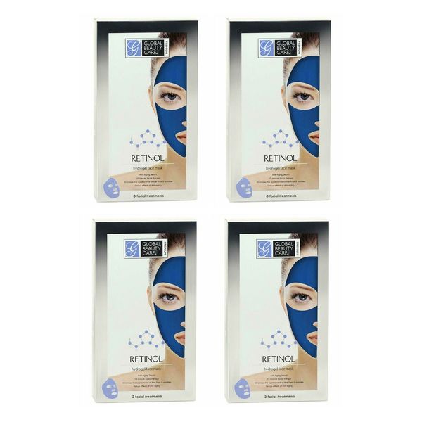 4X Global Beauty Care Premium Retinol Hydrogel Face Mask, 3 Facial Treatments Ea