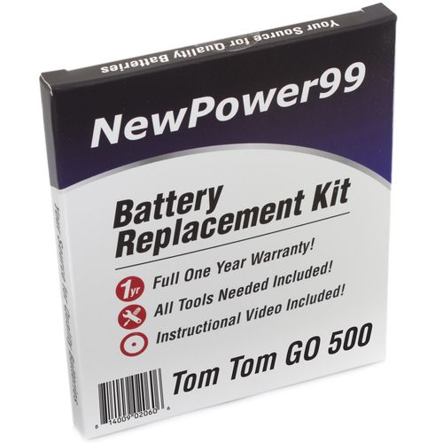 NP99sp NewPower99 Battery Replacement Kit with Battery, Video Instructions and Tools for Tomtom Go 500 (2013)