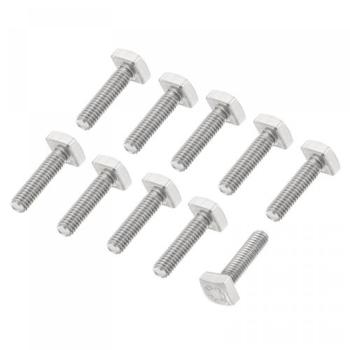 uxcell Square Head Bolt, Full Thread, 304 Stainless Steel, Class C, Square Machine Screws, M4 x 16 mm, 10 Pieces
