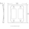 Franklin Brass 64927 Concave 2-Gang Double Decorator / Rocker / GFCI Device Wall Switch Plate Cover, Satin Nickel