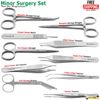 Premium 10 Pcs Minor Surgery Set Surgical Instruments Kit Stainless Steel