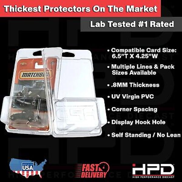 1 SINGLE HPD PROTECTOR CASE (MAINLINE) HOT WHEELS & MATCHBOX .8MM HEAVY DUTY
