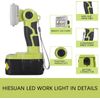 9W Jobsite Flashlight for Ryobi 18V Battery LED Work Light Handheld Spotlight US