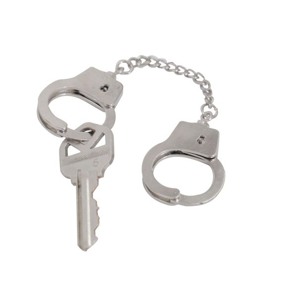 Rothco Mini Handcuff Key Ring, Silver Plated
