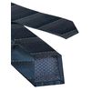 Frederick Thomas Classic Black Glitter Striped Tie, Luxury Material, 7cm Wide