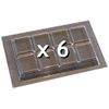 6 x Plain Chocolate Bar Moulds