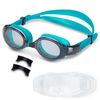 MaiKud Unisex Swimming Goggles (Light Blue)