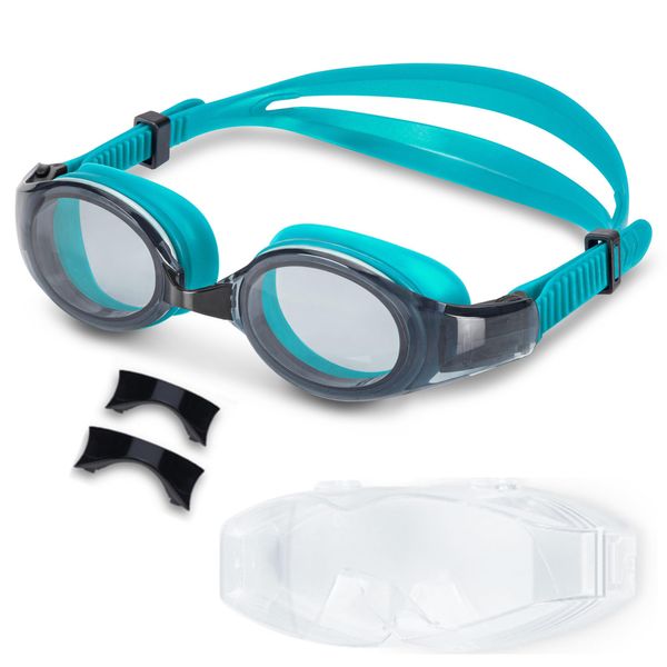 MaiKud Unisex Swimming Goggles (Light Blue)