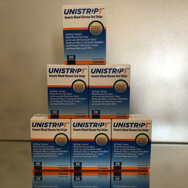 Unistrip 1 Blood Glucose Test Strips 300 Qty.  Exp 12/2024. Free shipping