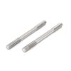 Sourcingmap M8 x 100mm Tight Adjustable Push Rod Double End Thread Stud Silver Tone 10pcs