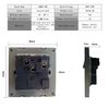 2 Pack Electrical Single Switched Power Socket, 3-pin 13A Switched Plug Screwless Wall Socket, PC Plate Wall Outlet(Grey)