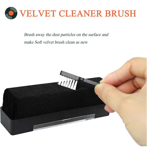 Vinyl Record Cleaning Kit Anti Static LP Velvet Record Cleaner Brush Stylus Brush for Record Player Turntable and CD/VCD/DVD Clean